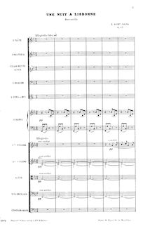 Partition Complete Orchestral Score, Une Nuit à Lisbonne, Op.63