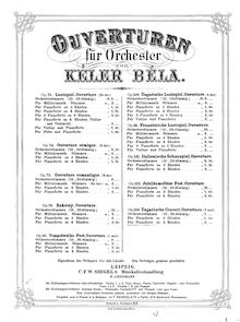 Partition complète, Ungarische Concert-Ouverture, Op.136, F minor par Béla Kéler