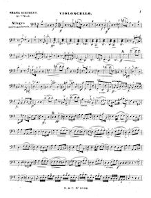 Partition violoncelle, corde quatuor No.15, G Major, Schubert, Franz par Franz Schubert