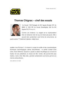 Thomas Chignac – chef des essais