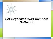 Get Organized With Business Software