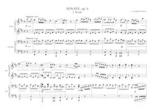 Partition , Rondo. Moderato, Sonata pour Piano, Four mains en D Major, Op.6