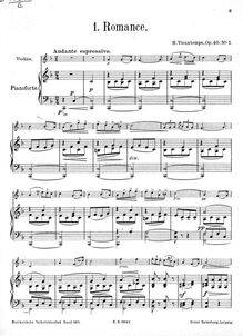 Partition de piano, 3 Feuilles d’album, Vieuxtemps, Henri par Henri Vieuxtemps