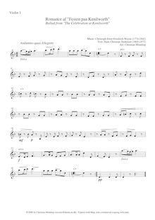 Partition violons I, Festen påa Kenilworth, The Feast of (at) Kenilworth