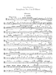 Partition Trombone 1, 2, 3 (basse), Symphony No.3 en D minor, Dritte Symphonie