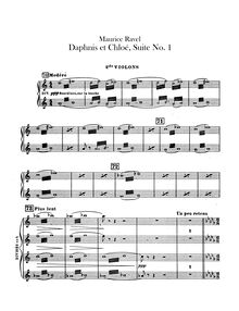 Partition violons II, Daphnis et Chloé  No.1, Fragments symphoniques