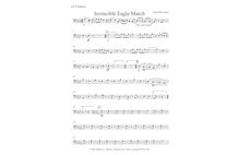 Partition Trombone 3, pour Invincible Eagle, D major/G major, Sousa, John Philip