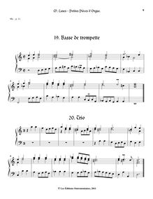 Partition , Basse de trompette - , Trio, Petites Pièces d Orgue