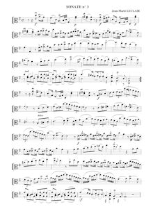 Partition de viole de gambe, 12 sonates pour violon et Continuo, Op.9