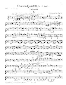 Partition violon 2, corde quatuor, C minor, Scheinpflug, Paul