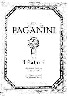 Partition violon et partition de piano, Variations on  I Palpiti 