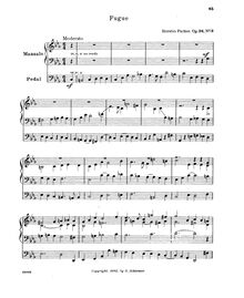 Partition No.3 Fugue en C minor, 4 Compositions pour orgue, Parker, Horatio
