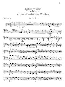 Partition violons II, Tannhäuser, Tannhäuser und der Sängerkrieg auf Wartburg
