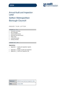 SE004 Annual Audit and Inspection Letter - FINAL