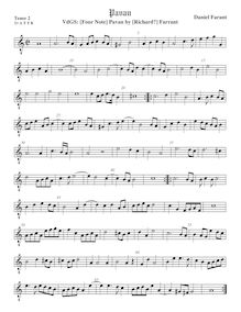 Partition ténor viole de gambe 3, octave aigu clef, (Four Note) Pavan