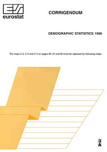 CORRIGENDUM. DEMOGRAPHIC STATISTICS 1996