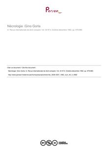 Nécrologie :Gino Gorla - article ; n°4 ; vol.44, pg 979-980