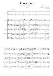 Partition complète, Konzertsatz für Klavier und Orchester, F minor
