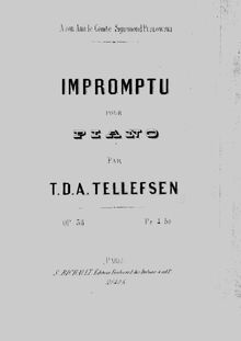 Partition complète, Impromptu pour Piano, Op.38, G minor, Tellefsen, Thomas Dyke Acland