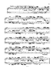 Partition Fughetta super Allein Gott en der Höh sei Ehr (BWV 677), choral préludes