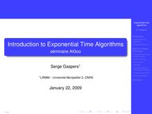 Introduction Exponential Time Algorithms