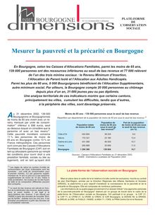 Mesurer la pauvreté et la précarité en Bourgogne