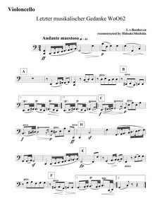 Partition de violoncelle, Letzter musikalischer Gedanke (dernier Musical Thought)