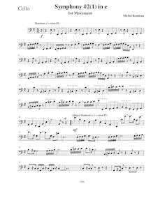 Partition violoncelles, Symphony No.2, E minor, Rondeau, Michel