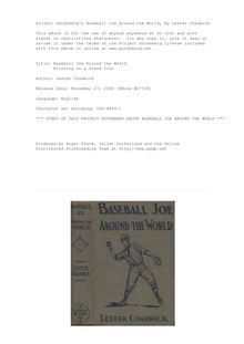Baseball Joe Around the World - Pitching on a Grand Tour