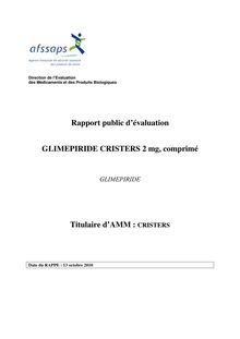 Glimépiride 2 mg, comprimé
