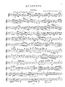 Partition de violon, Piano quatuor, Op.6, Quartett (F moll) für Pianoforte, Violine, Bratsche und Violoncell, op. 6.
