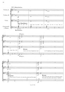 Partition parties 5–7, Muzik zu Antigone, Op.55, Mendelssohn, Felix