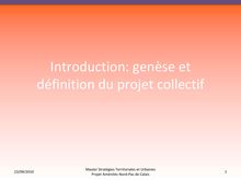 Introduction: genèse et définition du projet collectif