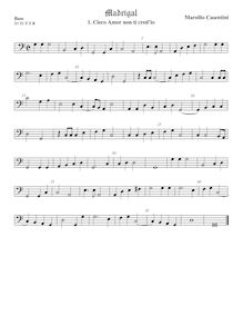 Partition viole de basse, Madrigali a 5 voci, Libro 4, Casentini, Marsilio
