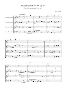 Partition , Morgenglanz der Ewigkeit (AATB), choral préludes pour orgue, Op.79b