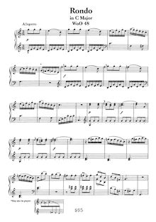 Partition complète, Rondo, WoO 48, C major, Beethoven, Ludwig van par Ludwig van Beethoven