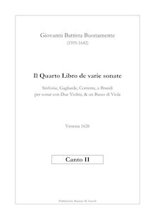 Partition Canto II , partie (typeset), Il quarto libro de varie sonate