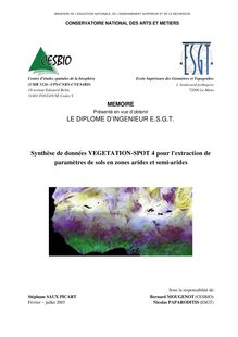 PDF (3 Mo) - LE DIPLOME D INGENIEUR ESGT Synthèse de données ...