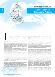 Bilan économique 2004 - Synthèse régionale : l année 2004 en Champagne-Ardenne 