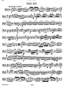 Partition de violoncelle, Piano Trio, Hob.XV:1, G Minor