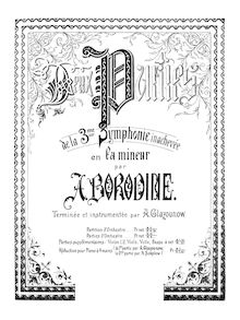 Partition complète, Symphony No.3, Borodin, Aleksandr