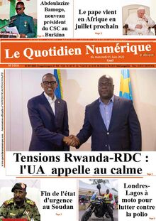 Le Quotidien Numérique d’Afrique n°1950 - du mercredi 1er juin 2022