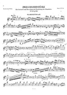 Partition Clarinetto , partie, Concert Piece No.2, Op.114, Mendelssohn, Felix