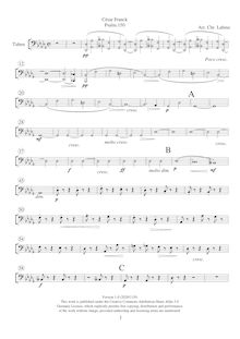 Partition Tuba , partie, Psaume 150, Psalm 150, Franck, César