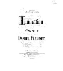 Partition complète, Invocation : pour orgue, op. 13, D♭ major, Fleuret, Daniel