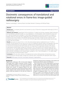 Dosimetric consequences of translational and rotational errors in frame-less image-guided radiosurgery