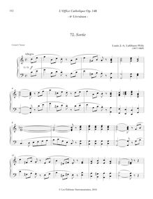 Partition 7, Sortie (C major), L’Office Catholique, Op.148, Lefébure-Wély, Louis James Alfred