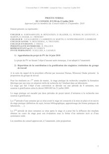 1Université Paris UFR SMBH Léonard de Vinci Conseil du juillet