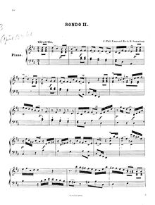 Partition complète, Rondo en D Major, C Major, Bach, Carl Philipp Emanuel