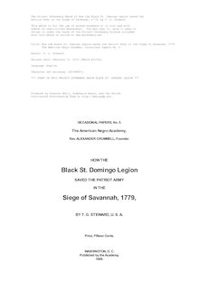 How the Black St. Domingo Legion Saved the Patriot Army in the Siege of Savannah, 1779 - The American Negro Academy. Occasional Papers No. 5